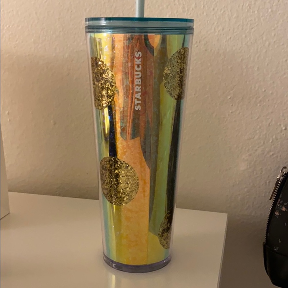 Starbucks Cold Cup Tumbler Iridescent Polka Dot